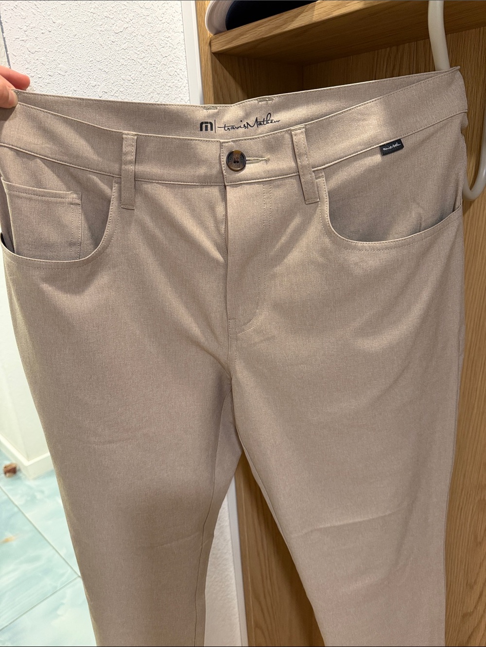Travis Mathew Men’s Light Tan Chino Pants